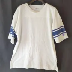 ⭐レアデザイン　Ｓサイズ⭐Champion ホワイト ストライプ Tシャツ