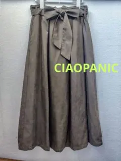 CIAOPANIC ロングスカート モスグリーン オリーブ リボン L LL