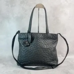 IBIZA　イビサ　ワンショルダーバック　オーストリッチレザー　ブラック リンピード 牛革 ショルダーバッグ – イビサ オンラインショップ