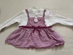 メゾピアノ　ワンピース ピンク ホワイト 95cmのサムネイル