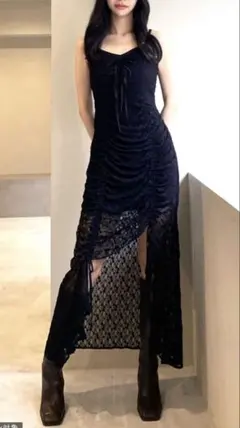 RESEXXY リゼクシー レースキャミワンピース 黒 ブラック　②