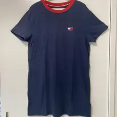 TOMMY JEANS 半袖 Tシャツ ネイビー　ワンピース　レディースのサムネイル