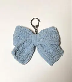 リボンチャーム 手編み かぎ針編み 編み物 キーホルダー
