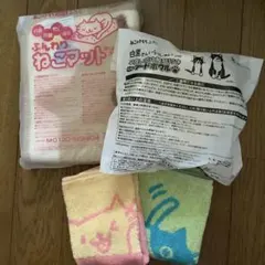 【新品】ねこのきもち付録★抗菌フードボウル&ふんわりねこマット&ミニタオル2枚