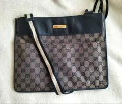 GUCCI GG柄 キャンバス 斜め掛けショルダーバッグ グッチブラック