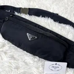 極美品・現行類似✨ PRADA ボディバッグ テスートナイロン 三角ロゴ 黒