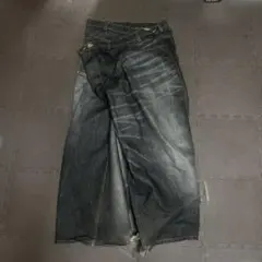 ORIMI OVERLAP BUGGY DENIM PANTS