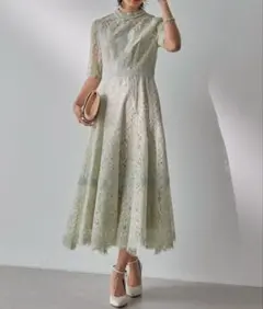 dorry doll 配色レース×ハシゴレース切り替えワンピース