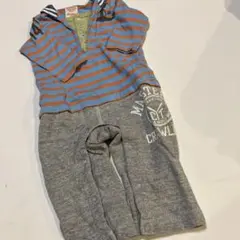 DENIM DUNGAREE フード付きロンパース 80cmのサムネイル