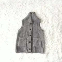 ニットベスト 前ボタン