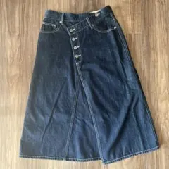 in the groove デニム Aラインロング巻きスカート