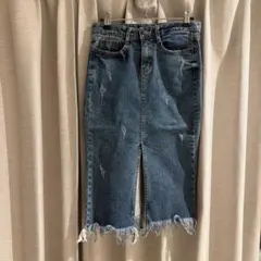 デニムブルー タイトスカート