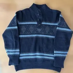 ARAMIS ボタン付きセーター L ネイビー/ブルー　アラミス