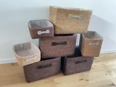 【引取限定】アンティーク 収納 小物入れ かご