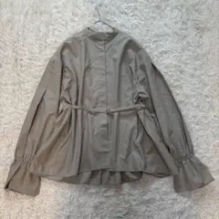 美品 トゥモローランド 24SS コットンギャバジンベルテッドシャツ 