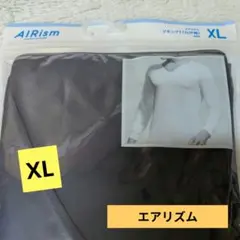 AIRism VネックTシャツ XL 黒　UNIQLO
