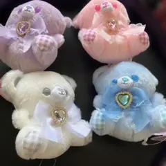 美樂蒂甜蜜熊　絨毛玩偶鑰匙圈全4種收藏套組