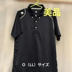 DESCENTE メンズ 半袖ポロシャツ ブラック Oサイズ