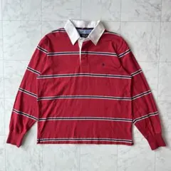 POLO BCS ラガーシャツ　ポロシャツ　長袖　ボーダー　ストリート　古着