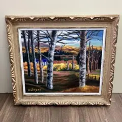 油絵 風景画 厳美渓 F6号 (約41×32cm) 額縁 前面ガラスあり - メルカリ