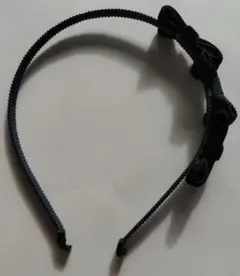 【美品】黒いリボン付きカチューシャ