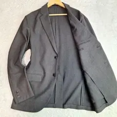 美品✨大きいサイズ　ユニクロ　感動ジャケット　ダークグレー　スリムフィット　XL