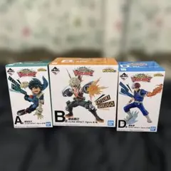 僕のヒーローアカデミア　一番くじフィギュア　緑谷　爆豪　轟　セット