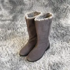 Liberty House【24.5】ベージュ ファー ロングブーツ 防寒 美品