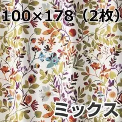 スミノエ　花柄ドレープカーテンKADAN ミックス　100×178（2枚1セット