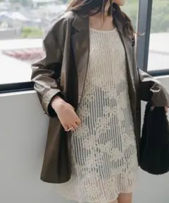 Kastane フラワーレースミニワンピース