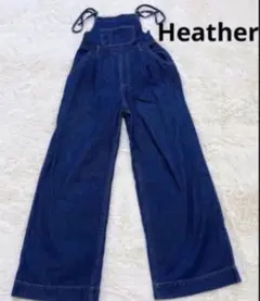 Heather デニムサロペット オールインワン ワイドパンツ FREE ヘザーのサムネイル