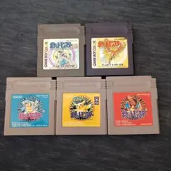 ゲームボーイ ゲームボーイカラー ポケモン 金銀 ソフトのみ 5個セット