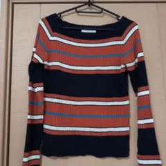ストライプ 長袖セーター
