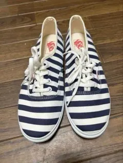 Vans ネイビー/ホワイトストライプ スニーカー24.5cmのサムネイル