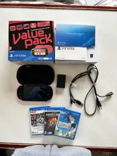 PS vita 本体 PCH-2000 レッド/ブラック Value Pack