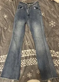 ライトブルー フレアデニム