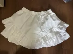 Heather フリルスカート フレアスカート ミニ 白