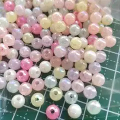 No.206 メッキアクリルビーズ【100グラム】約800個超