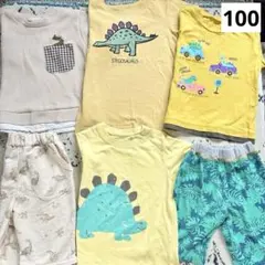 恐竜男の子 Tシャツ 100まとめ売り 半袖夏服 半ズボンステゴサウルス保育園着のサムネイル