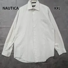 ノーティカ ストライプ柄 長袖シャツ カジュアル ビッグサイズ 綿【5997】