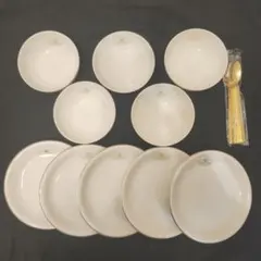NARUMI CHINAナルミ デザートセットプレート&皿＆スプーン等の食器のサムネイル
