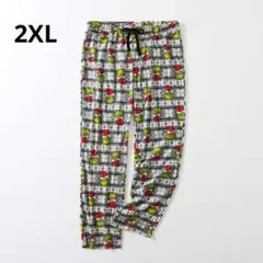 グリンチ　キャラクター　クリスマス パジャマパンツ　Grinchアニメ映画2XL