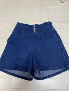 ラブトキシック♡ハイウエスト前ボタンショートパンツ♡デニム/ブルー/L 160
