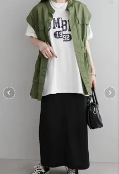 ￼ ★美品！DISCOATディスコート ジレベストカーキL秋にぴったり