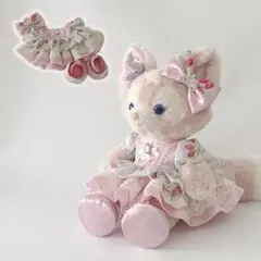 リーナベル　コスチューム　パンプス付パフスリーブワンピースセット（ピンク苺）のサムネイル