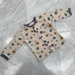 BREEZE キルティングジャケット 前ボタン ベージュ キッズ 110cm