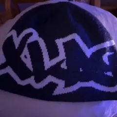 ド*ル様 XLARGE ニット帽 ロゴ入り ネイビー