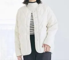 coca リバーシブルキルティングブルゾンM アイボリー