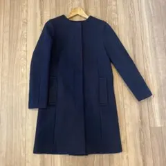 トゥモローランド　MACPHEE ネイビー　ロングコート　ウール