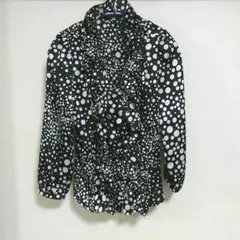 ★NARACAMICIE【ナラカミーチェ】ドットシフォン ブラウス ブラック M